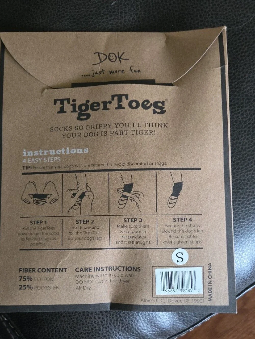 Dog's Grip Socks - Brown Maximum Grip